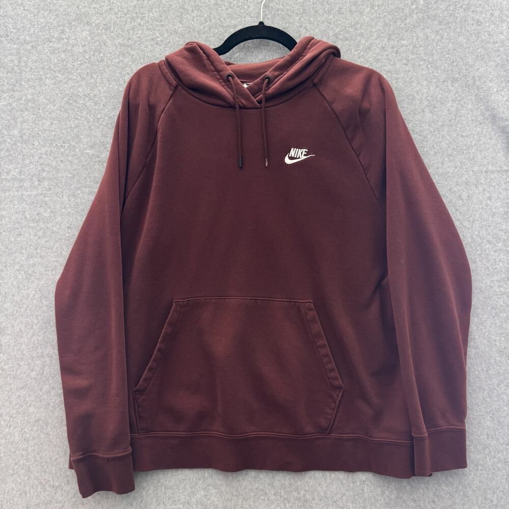 Nike Sportswear Women's Essential Pullover Hoodie Size 1X Dark Brown DR6248